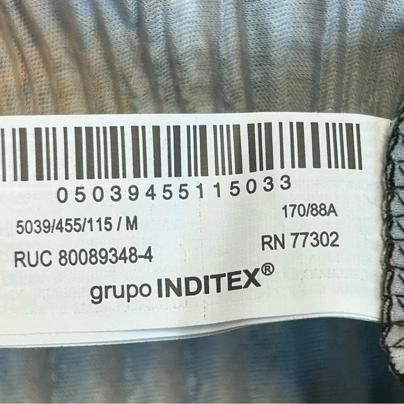 Zara multicolored abstract print pleated kimono sleeve wrap blouse top M NWOT - Picture 13 of 16